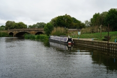 public moorings below Pershore Bridge